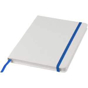 Carnet de notes blanc A5 avec élastique de couleur