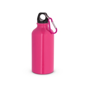 Bouteille de sport 400mL en aluminium avec mousqueton, vue 2