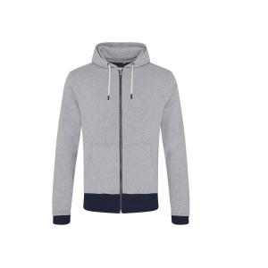 Sweat capuche zippé en coton régénéré, vue 5