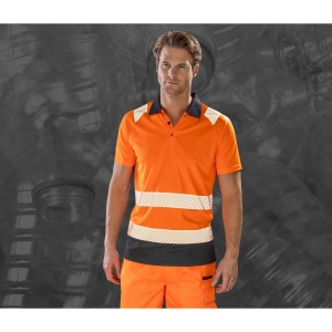 Polo haute visibilité en polyester, vue 2