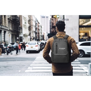 Sac à dos pour ordinateur portable 17'' en Nylon 2Tone imperméable, vue 2