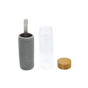 Bouteille en verre double paroi 400 ml, housse néoprène Baladéo, vue 5