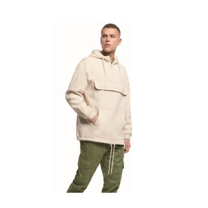 Sweat homme à capuche col zippé, vue 4