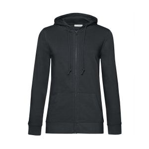 Sweat capuche zippé organique femme, vue 7
