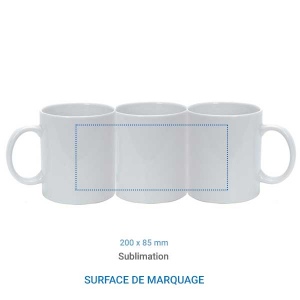 Mug jumbo blanc – 550 ml, vue 4