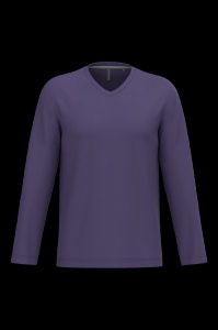 T-shirt col V manches longues homme, vue 5