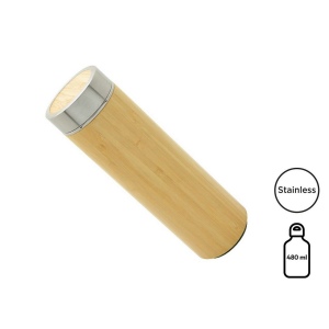 Bouteille isotherme bambou, avec infuseur, 480 ml Baladéo
