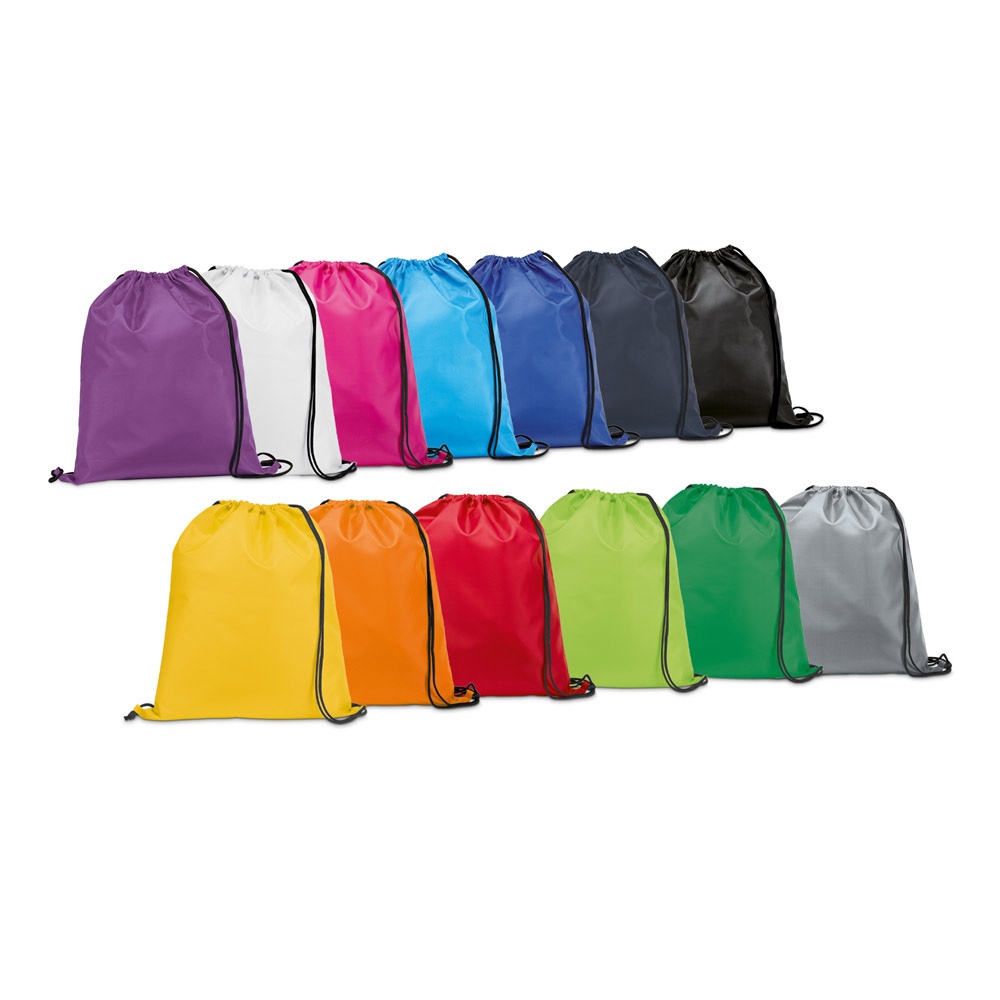 Sac à dos 210D avec cordons de serrage noirs