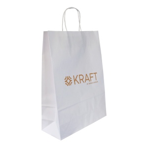 Sac papier blanc anses torsadées 320 × 420 × 110 mm, vue 3