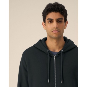 Le sweat à capuche zippé unisexe en coton-TENCEL Stanley/Stella, vue 3