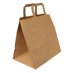 Sac papier kraft anses plates 320 × 310 × 220 mm