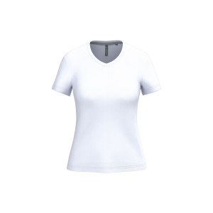 T-shirt col V manches courtes femme, vue 2