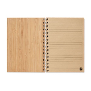 Carnet à spirale A5 en bambou, vue 3