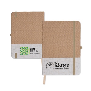 Carnet b6 couverture coton et fibres de bambou, vue 2