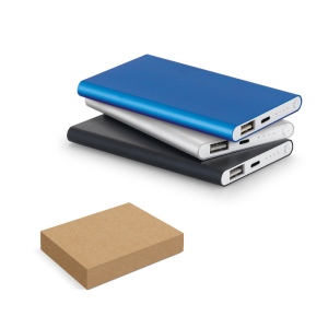 Power bank Slim de 4 000 mAh en ABS recyclé (70 % rABS)