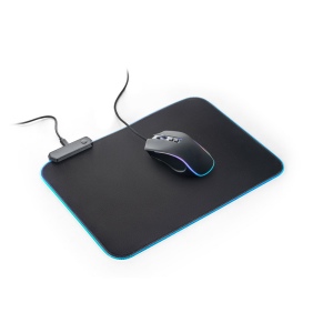 Tapis de souris gaming avec lumières LED RGB en polyester 250 × 4 × 350 mm, vue 4