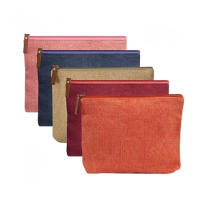 Trousse zip jute