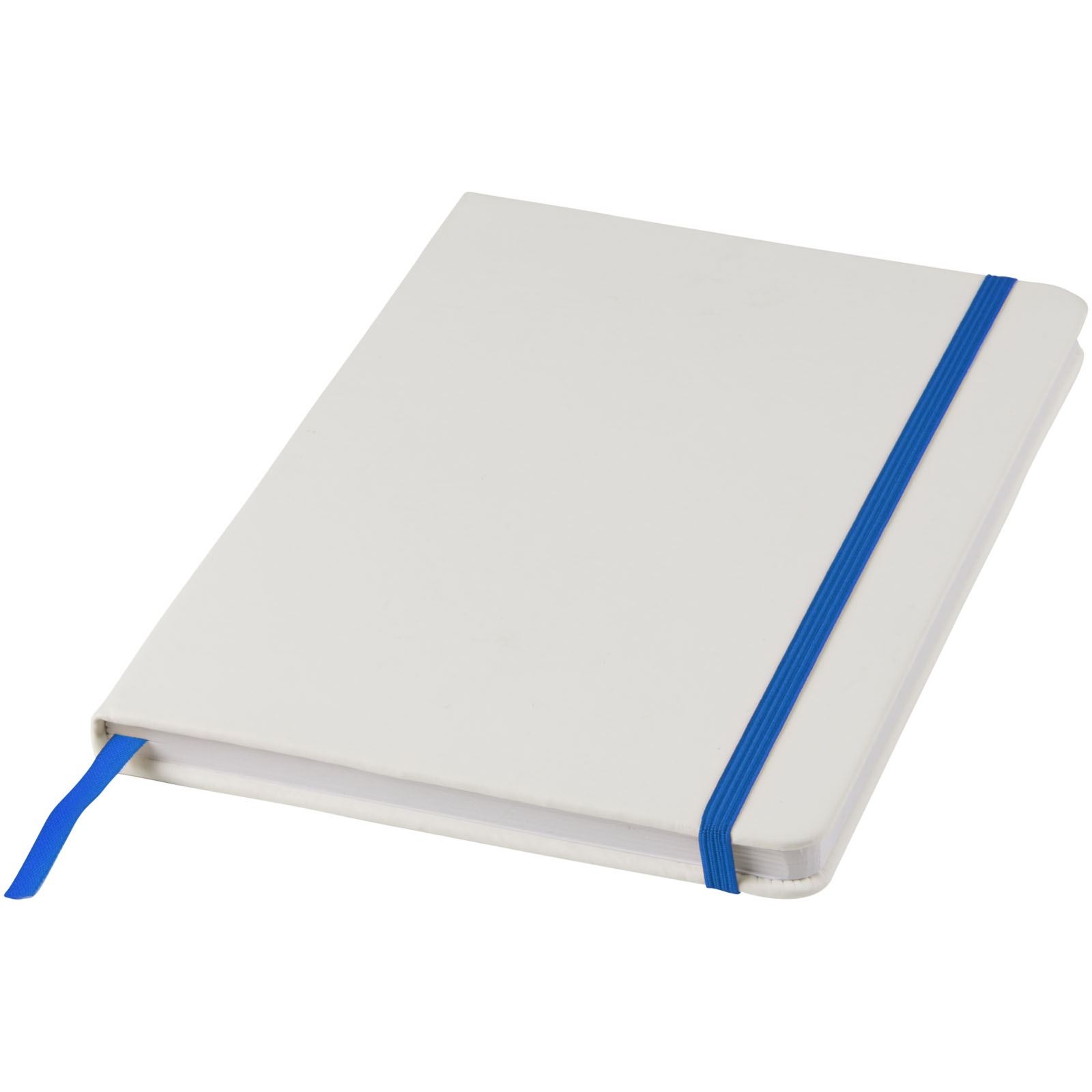 Carnet de notes blanc A5 avec élastique de couleur