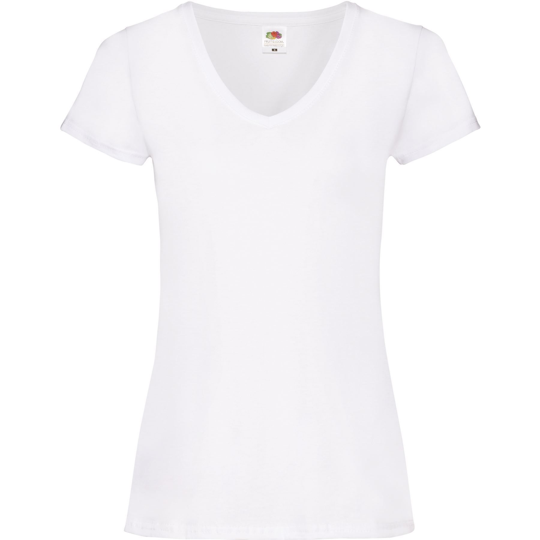 T-shirt femme col v (61-398-0)