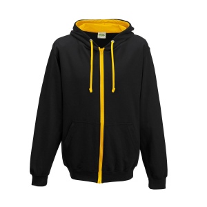 Sweat capuche zippé contrasté, vue 3