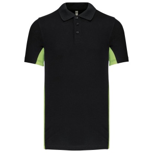 Polo piqué manches courtes bicolore homme, vue 6