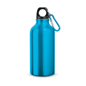 Bouteille de sport 400mL en aluminium avec mousqueton, vue 7
